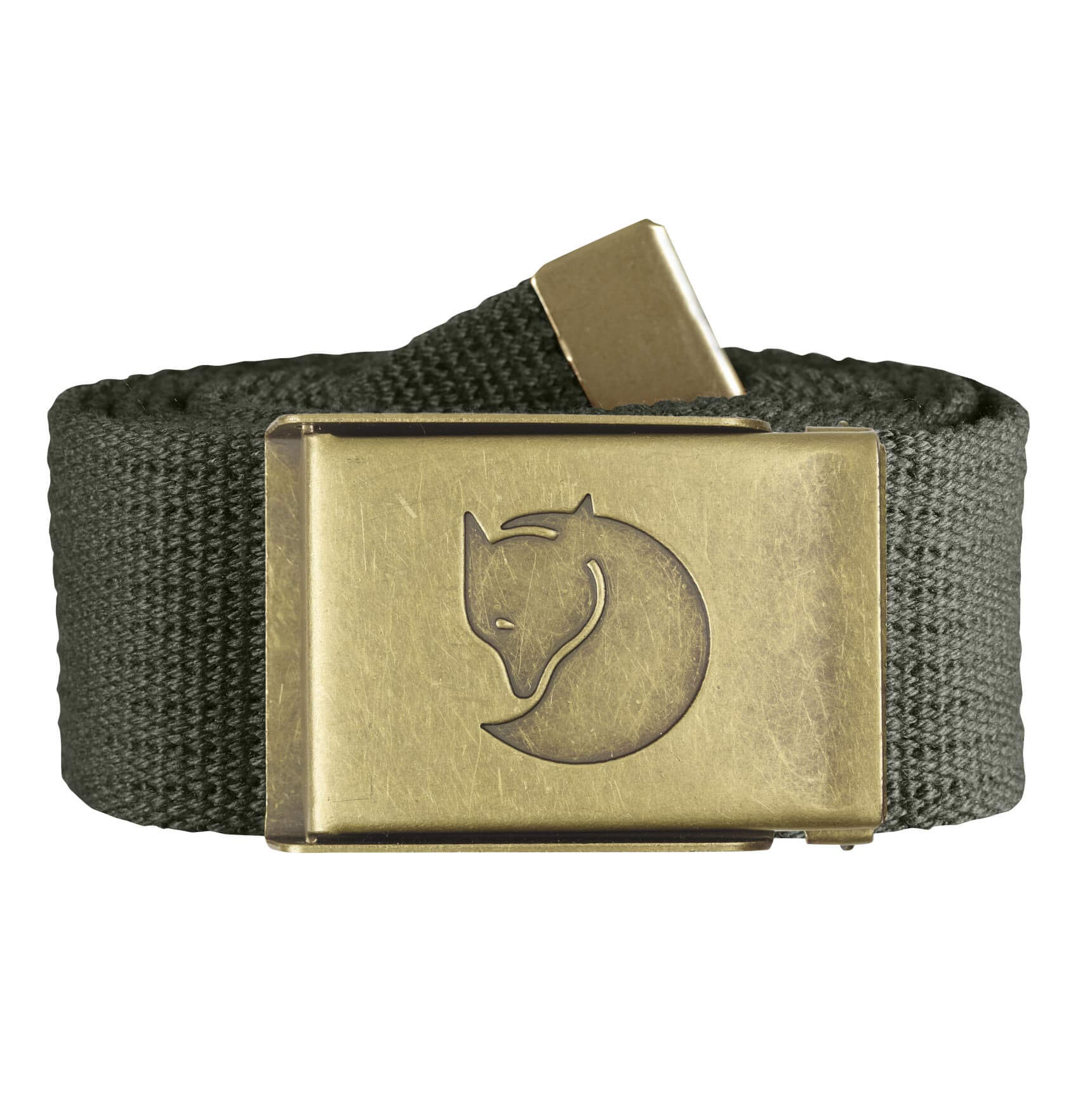 Canvas Brass Belt 4 cm