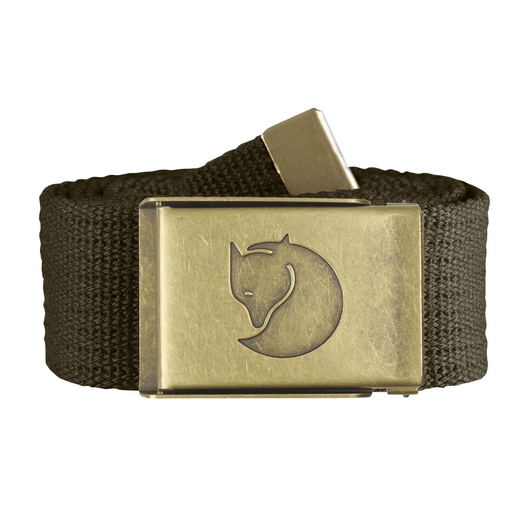 Canvas Brass Belt 4 cm